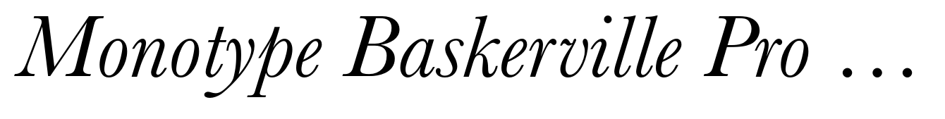 Monotype Baskerville Pro Italic